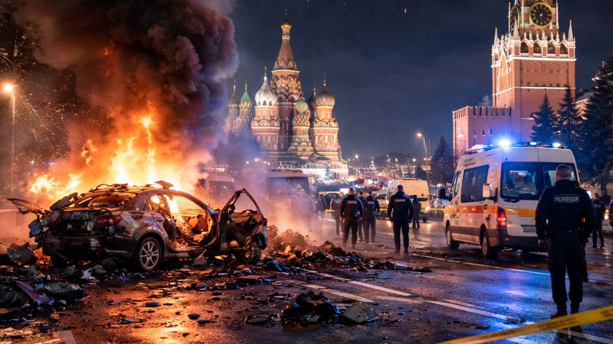 Moscow Rocked By Deadly Car Bomb As Ukraine Drone Attacks Hit Capital, Spark Industrial Fire In Tula