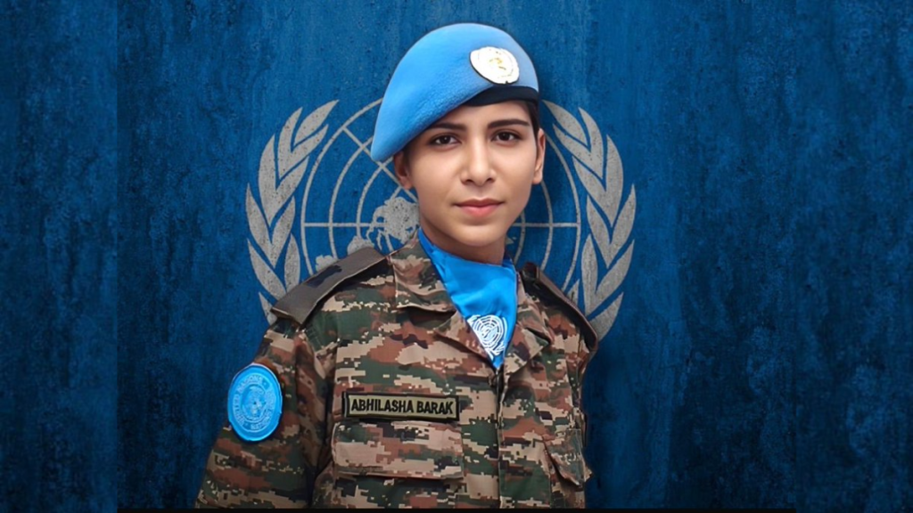 Major Abhilasha Barak, UN Gender Advocate Award 2025, Indian Army officer, UN peacekeepers award, Female Engagement Team UNIFIL, India UN recognition, Indian Army women officers, UN Military Gender Advocate Award, UNIFIL Lebanon India contingent, first woman combat helicopter pilot India, UNSC Resolution 1325, India at United Nations news, Indian peacekeeping missions, India Lebanon Embassy, Indian Army latest news 2025