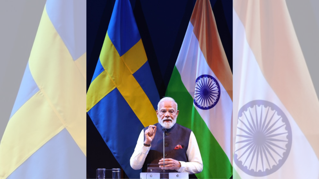 India-Sweden strategic partnership, PM Modi Sweden visit, India Sweden ties 2026, Modi Sweden highest honour, India Sweden AI cooperation, India Sweden defence ties, India Sweden green energy, Pahalgam terror attack, India Sweden joint action plan, Modi Ulf Kristersson meeting, India Sweden trade partnership, Sweden backs India UNSC bid, ISRO Sweden space cooperation, Sweden India technology corridor, India Sweden bilateral relations