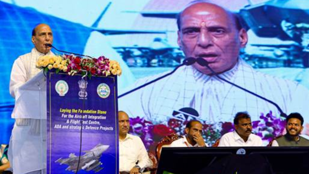 Rajnath Singh lays foundation for AMCA testing centre, defence projects in Andhra Pradesh