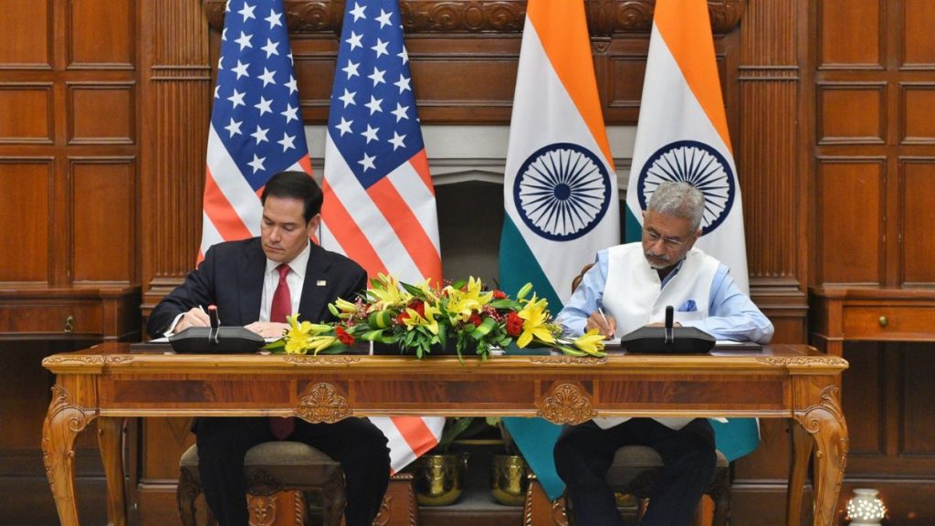 India-US rare earths agreement image, Marco Rubio S Jaishankar signing photo, India US critical minerals deal visuals, Quad Foreign Ministers Meeting image, India US strategic partnership photo, rare earths supply chain agreement image, India US diplomatic engagement visuals, Marco Rubio India visit photo, S Jaishankar Quad meeting image, critical minerals cooperation India US photo.