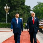 Donald Trump Xi Jinping image, Trump Xi Beijing visit photo, US China summit visuals, Donald Trump China trip image, Xi Jinping Trump bilateral meeting photo, Trump Xi diplomatic engagement visuals, US China relations official image, Trump Xi Taiwan tensions meeting photo, Beijing state visit Donald Trump image.