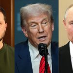 Donald Trump Vladimir Putin Volodymyr Zelenskyy image, Russia Ukraine ceasefire leaders image, Donald Trump Russia Ukraine peace talks, Trump mediation Russia Ukraine war, Russia Ukraine truce announcement.