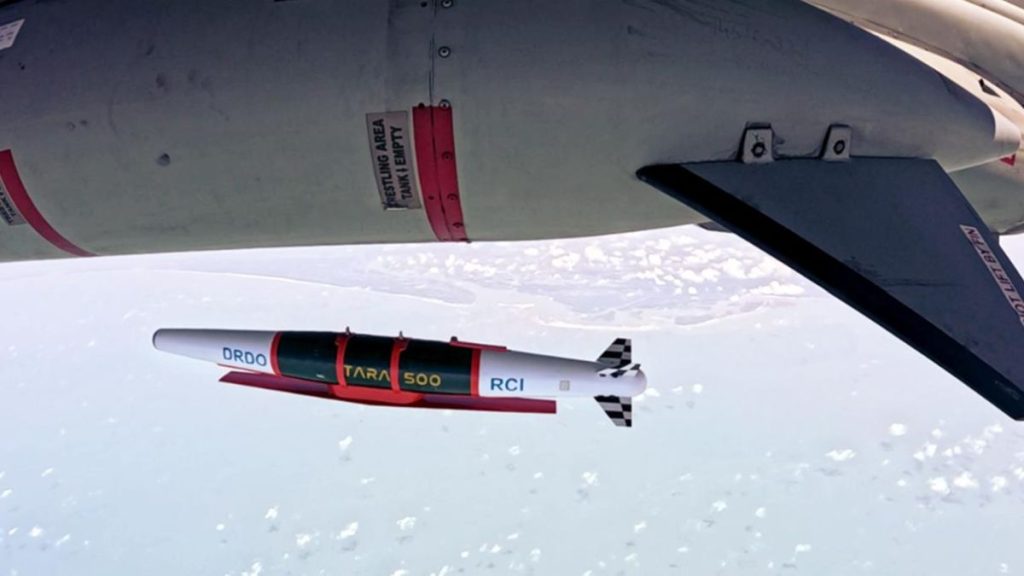 DRDO TARA weapon image, TARA 500 glide weapon system photo, India indigenous glide bomb image, DRDO precision-guided weapon visuals, Tactical Advanced Range Augmentation weapon image, Indian Air Force TARA weapon trial photo.