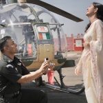 Captain Bharat Bhardwaj proposing to his fiancée, Arushi.