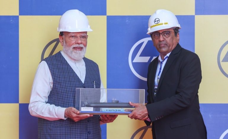 PM Modi visits L&T’s Hazira complex, glimpses of India’s homegrown submarine future emerge
