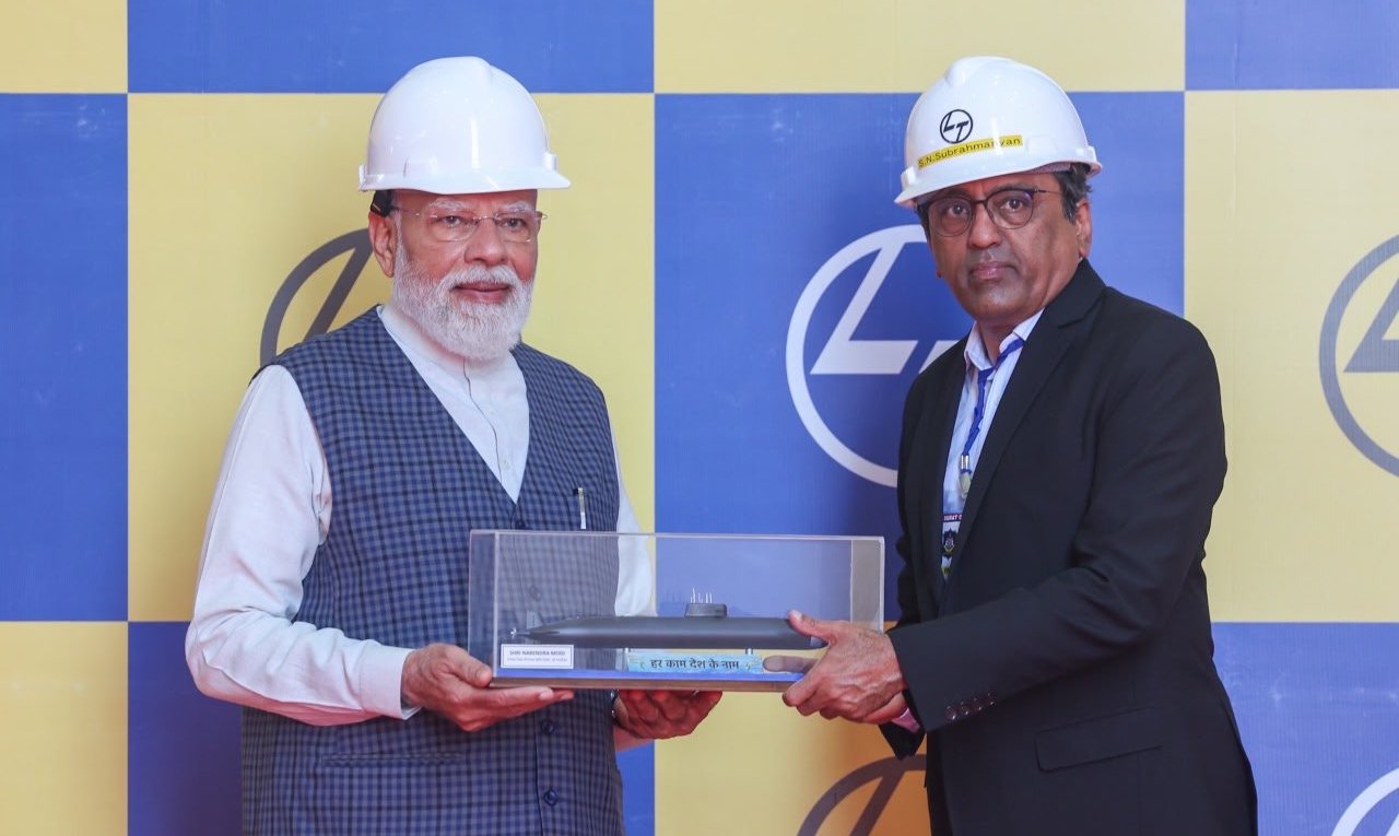 PM Modi visits L&T’s Hazira complex, glimpses of India’s homegrown submarine future emerge
