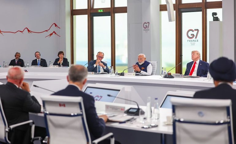 Oil, Ore and AI: Modi at the table as Évian G7 summit confronts a world on edge