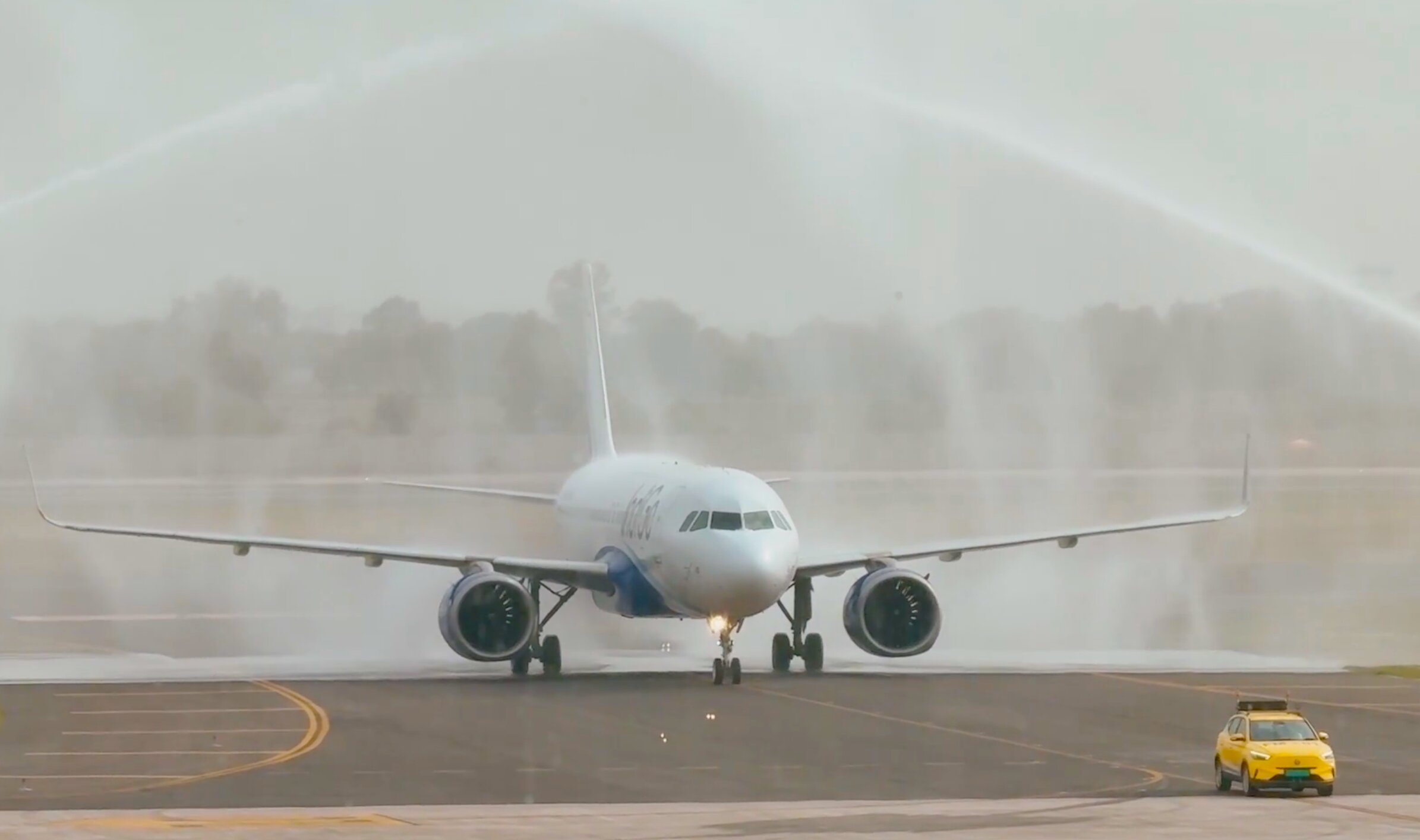 Noida airport begins commercial operations, IndiGo flight lands from Lucknow