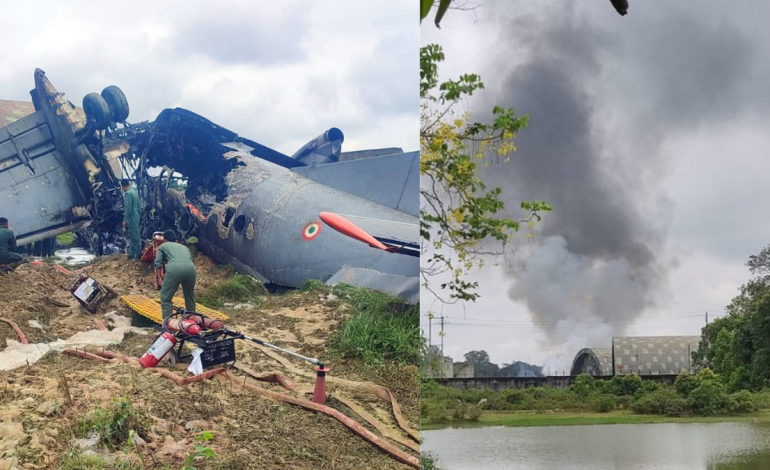 Five IAF Personnel Killed as AN-32 Crashes at Jorhat Airbase; Co-Pilot Survives