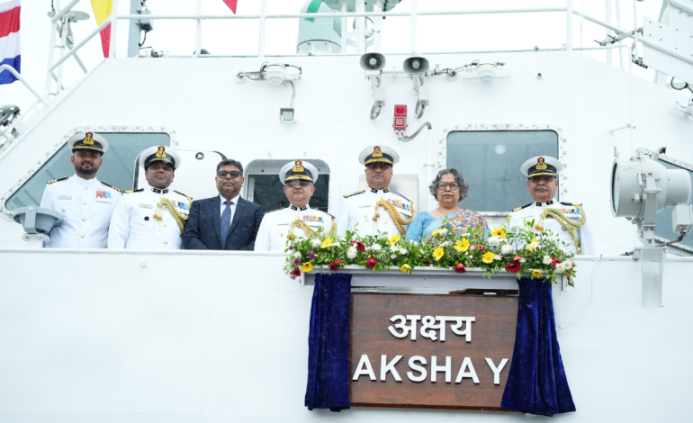 Coast Guard Commissions Indigenous Patrol Vessel ICGS Akshay