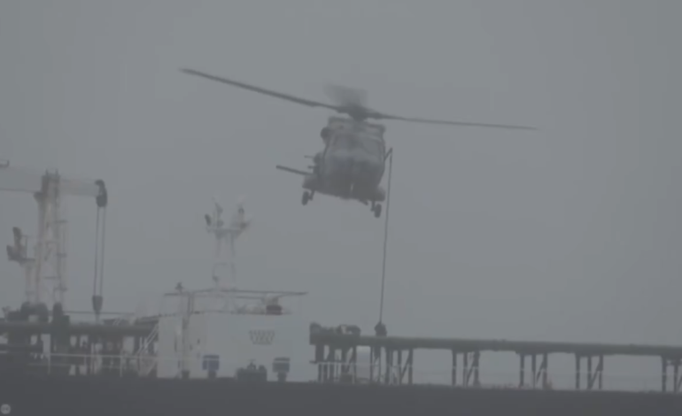 France intercepts Russian-linked oil tanker in Atlantic, Macron says sanctions evasion ‘Unacceptable’