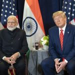 Narendra Modi Donald Trump meeting image, Modi Trump bilateral meeting photo, Modi Trump G7 Summit, India US leaders meeting image, Modi Trump diplomacy, Modi Trump talks image.