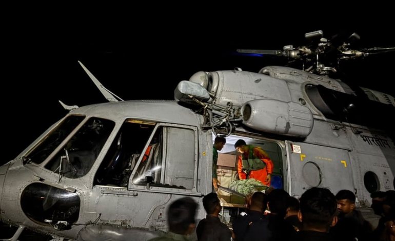 IAF conducts night rescue mission to airlift critically injured patient from Campbell Bay