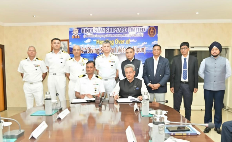 HSL delivers second diving support vessel Nipun to Indian Navy in a boost to India’s underwater strategic capability