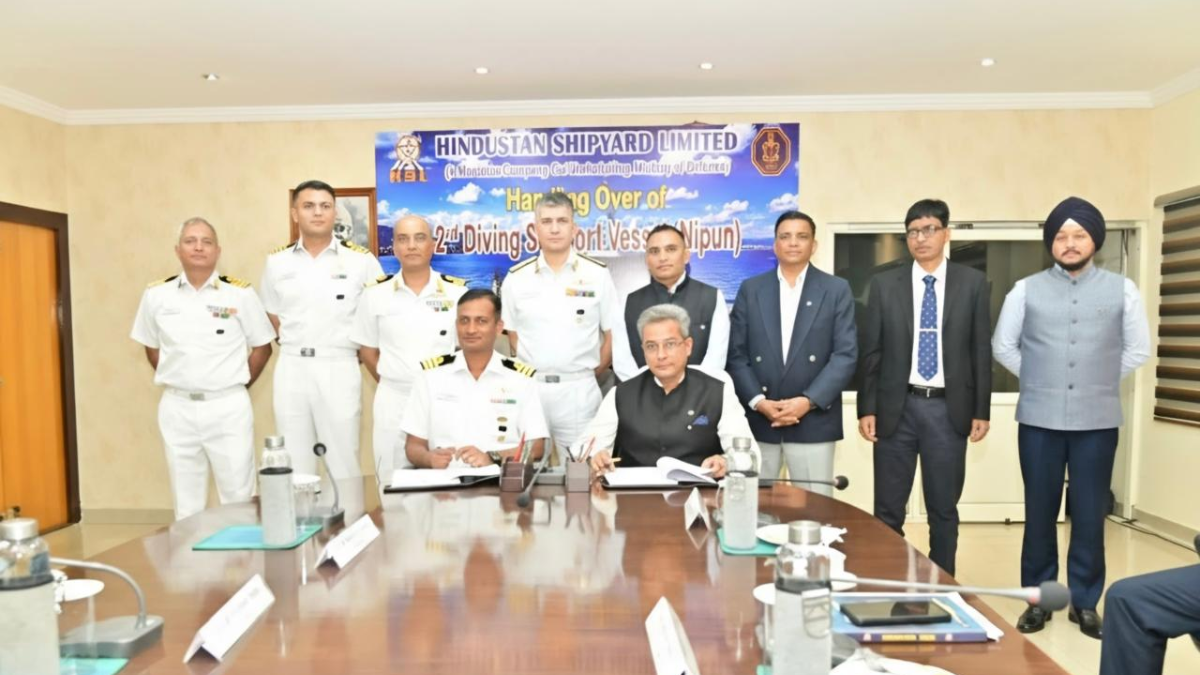 HSL delivers second diving support vessel Nipun to Indian Navy in a boost to India’s underwater strategic capability