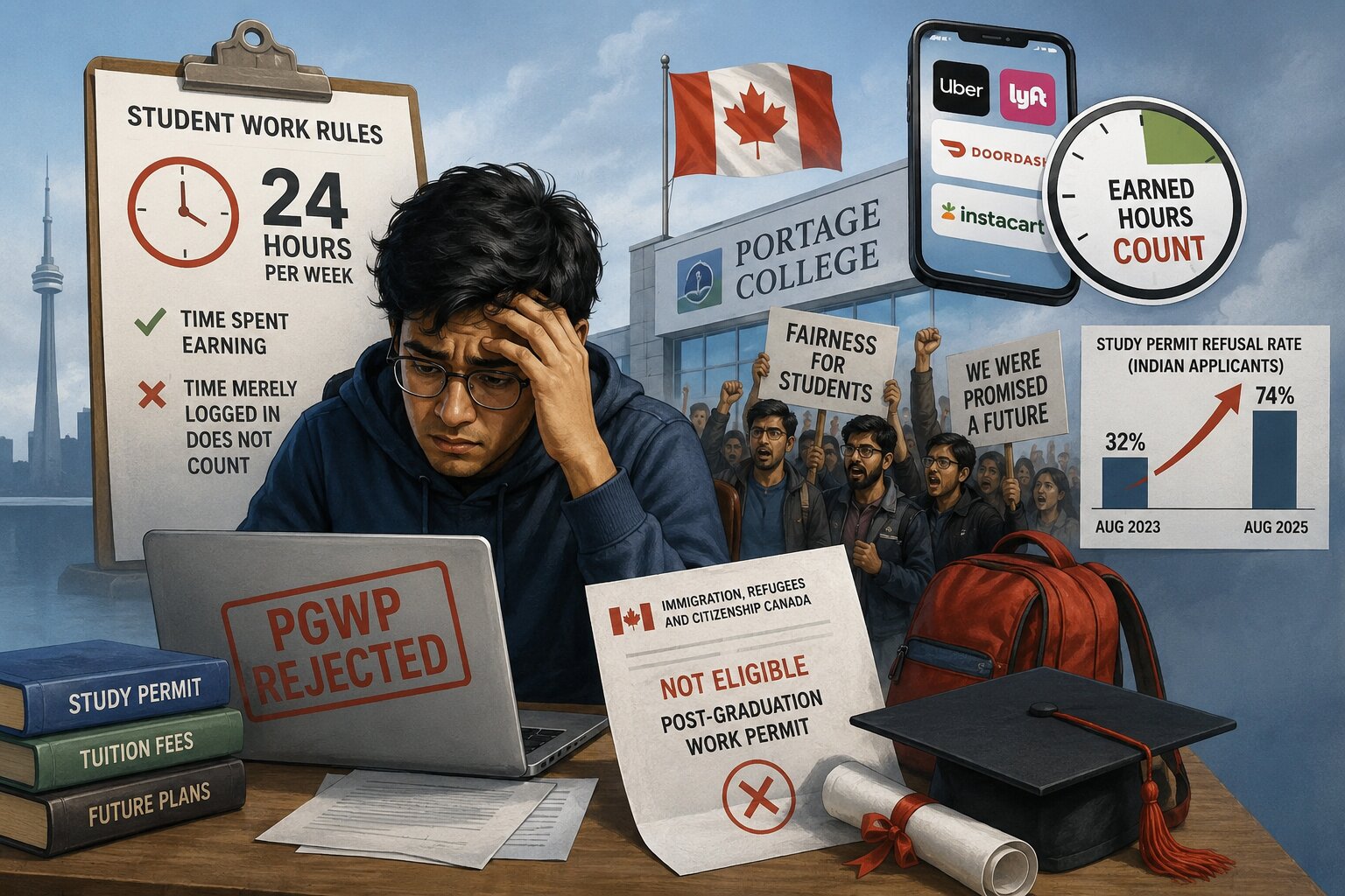 Canada tightens student work rules even as Indian applicants bear brunt of visa crackdown