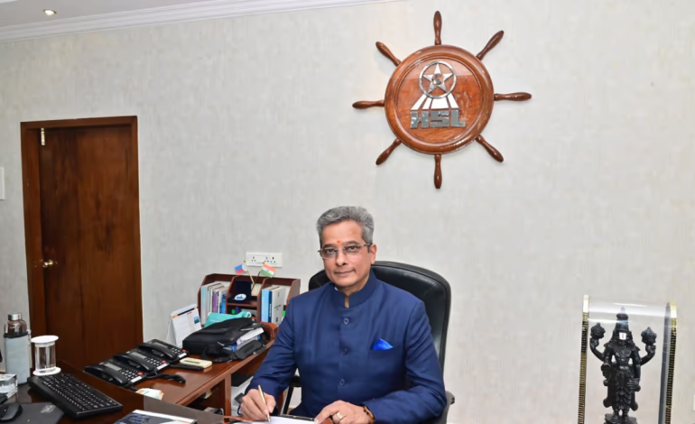 Rear Admiral Raghuram Takes Charge at Miniratna Shipbuilder Hindustan Shipyard