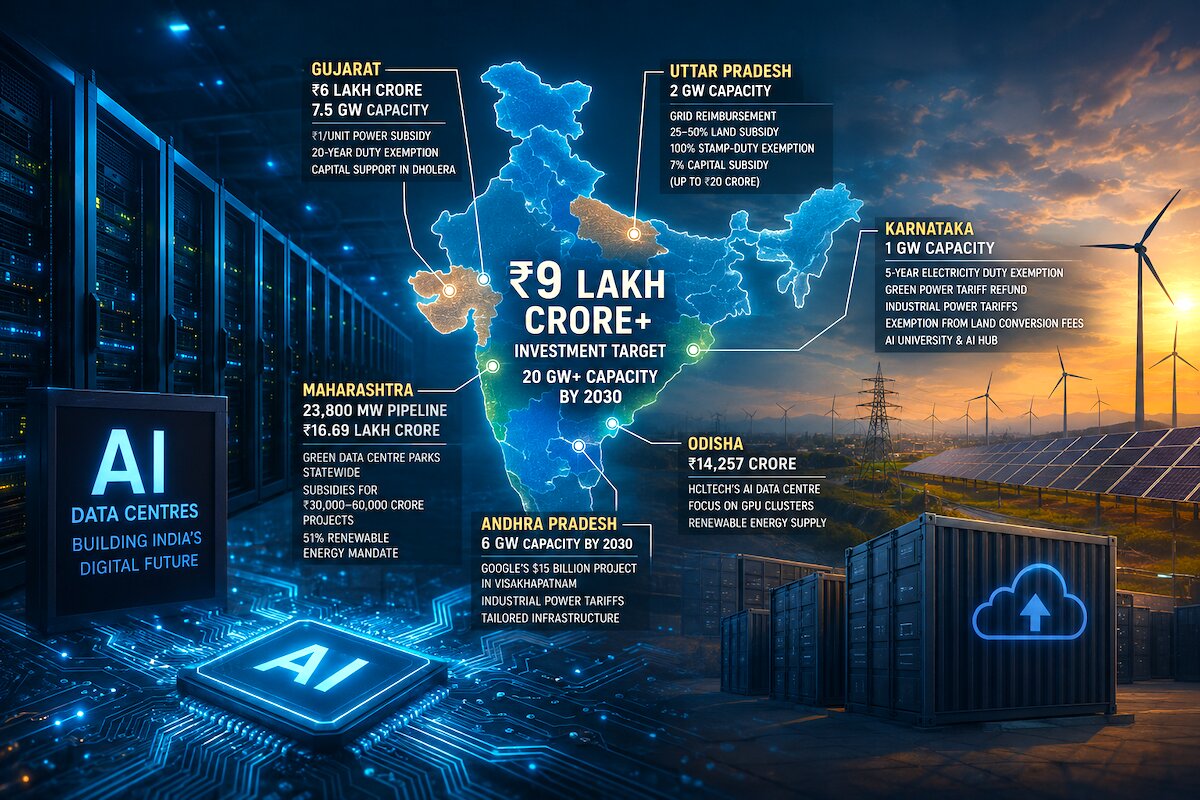 States race to lock in AI data-centre investments worth ₹9 lakh crore