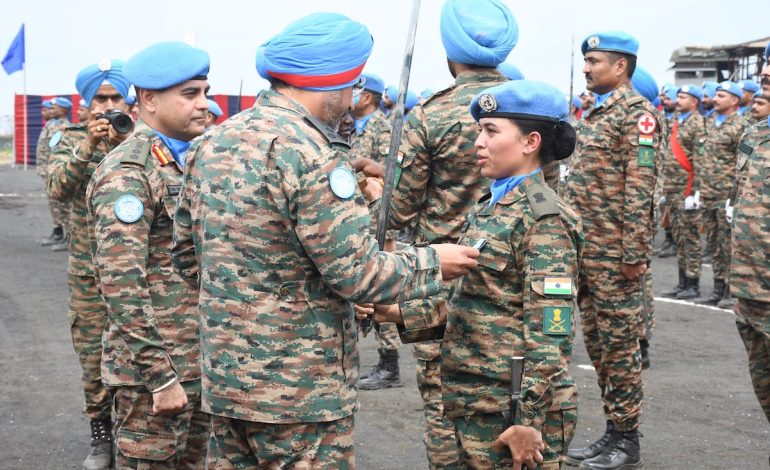 UN medals awarded to 651 Indian Army peacekeepers for service in eastern DR Congo