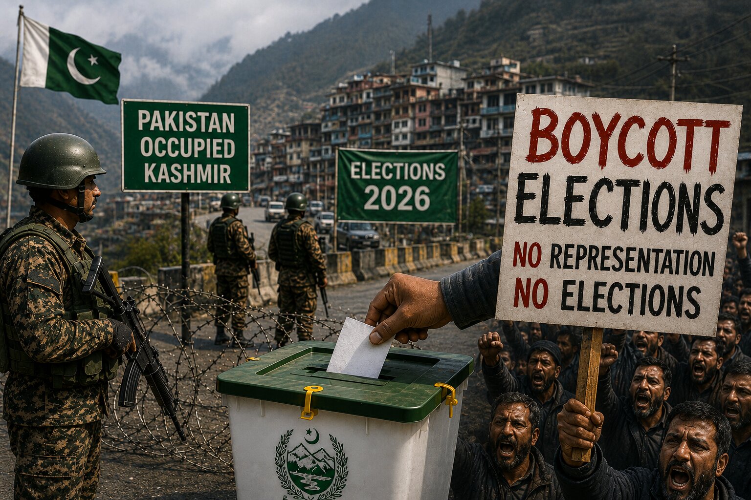 Pakistan-occuped Kashmir votes under heavy guard as boycott calls, rigging claims and a death toll dispute overshadow polling