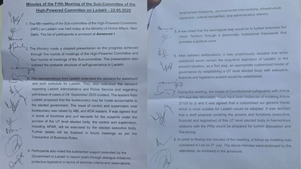 Ladakh Statehood Talks, Leh Apex Body, Sonam Wangchuk, Ladakh Statehood Demand