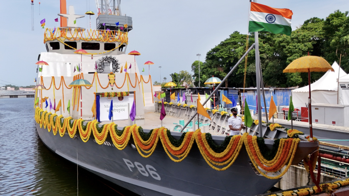 Indian Navy launches seventh indigenous ASW shallow-water craft ‘Machilipatnam’