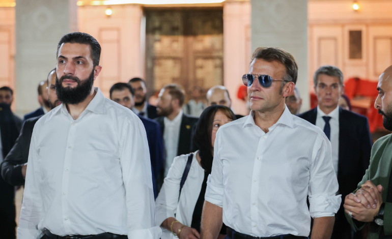 Damascus blasts fail to halt Macron’s landmark Syria visit