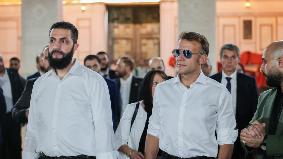 Damascus blasts fail to halt Macron’s landmark Syria visit