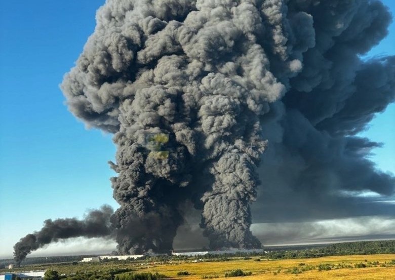 Ukraine strikes Russian logistics hubs and oil depot in major drone offensive, 9 killed