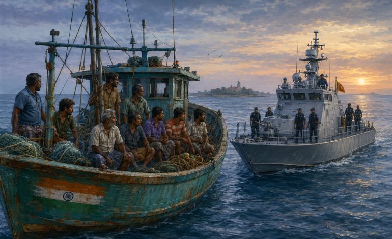 Sri Lankan navy arrests 9 Rameswaram fishermen near Katchatheevu, seizes trawler