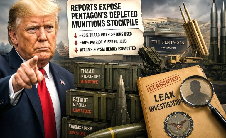 Trump orders leak probe as reports expose Pentagon’s depleted munitions stockpile