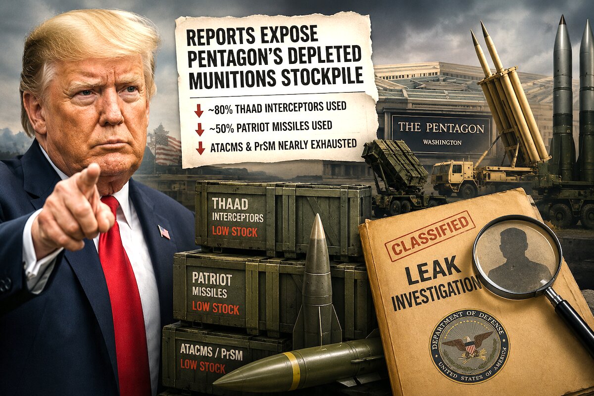 Trump orders leak probe as reports expose Pentagon’s depleted munitions stockpile