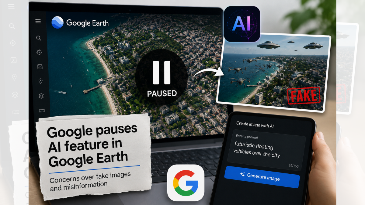 Google pauses Google Earth AI tool over fake satellite images, misinformation risks