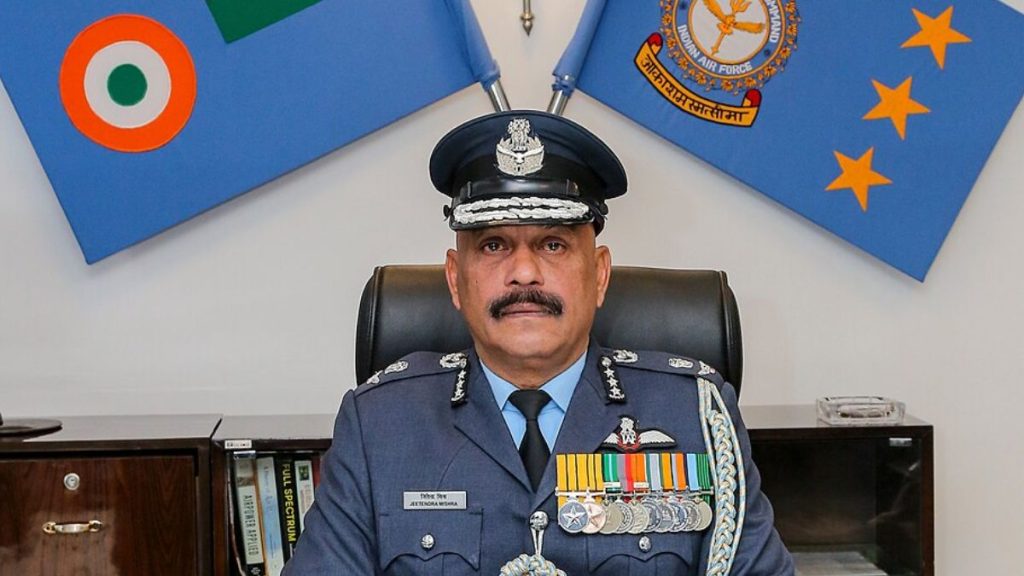Air Marshal Jeetendra Mishra image, Air Marshal Jeetendra Mishra photo, Jeetendra Mishra Indian Air Force, former Western Air Command chief, Western Air Command IAF, Indian Air Force officer image.