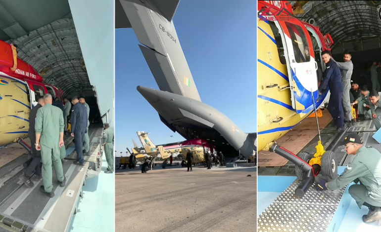 IAF’s Sarang display team arrives in Egypt for El Alamein International Airshow 2026