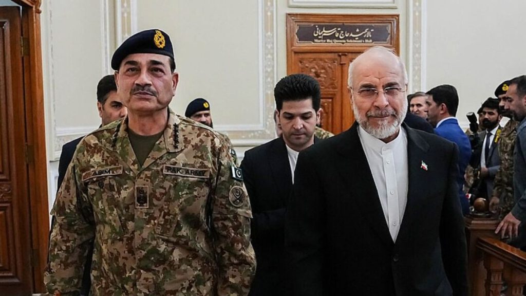 Asim Munir Iran visit image, Asim Munir Tehran photo, Pakistan Army chief Iran visit, Asim Munir Iranian officials meeting, Asim Munir Tehran talks image, Pakistan Iran relations photo, Pakistan Iran diplomatic talks visuals.