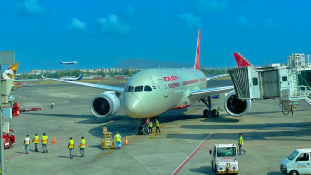 Air India aircraft image, Air India plane at airport, Air India flight image, Air India AI2379 image, Air India Phuket Delhi flight, Air India aviation safety image, Air India aircraft investigation.