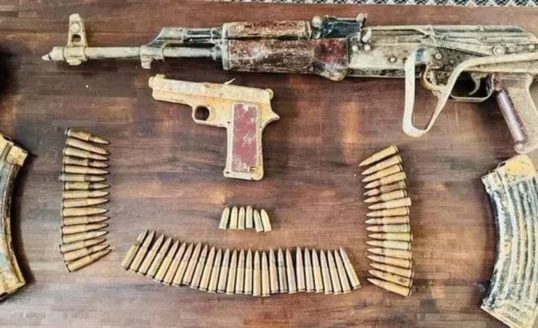 Shopian suspected terror hideout busted: AK-47, pistol, grenade recovered in joint operation