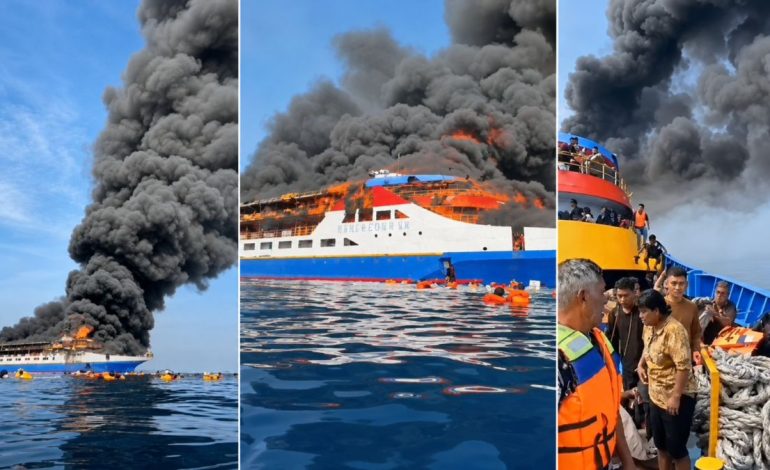 Five dead, 41 missing after ferry catches fire off Indonesia’s Madura Island