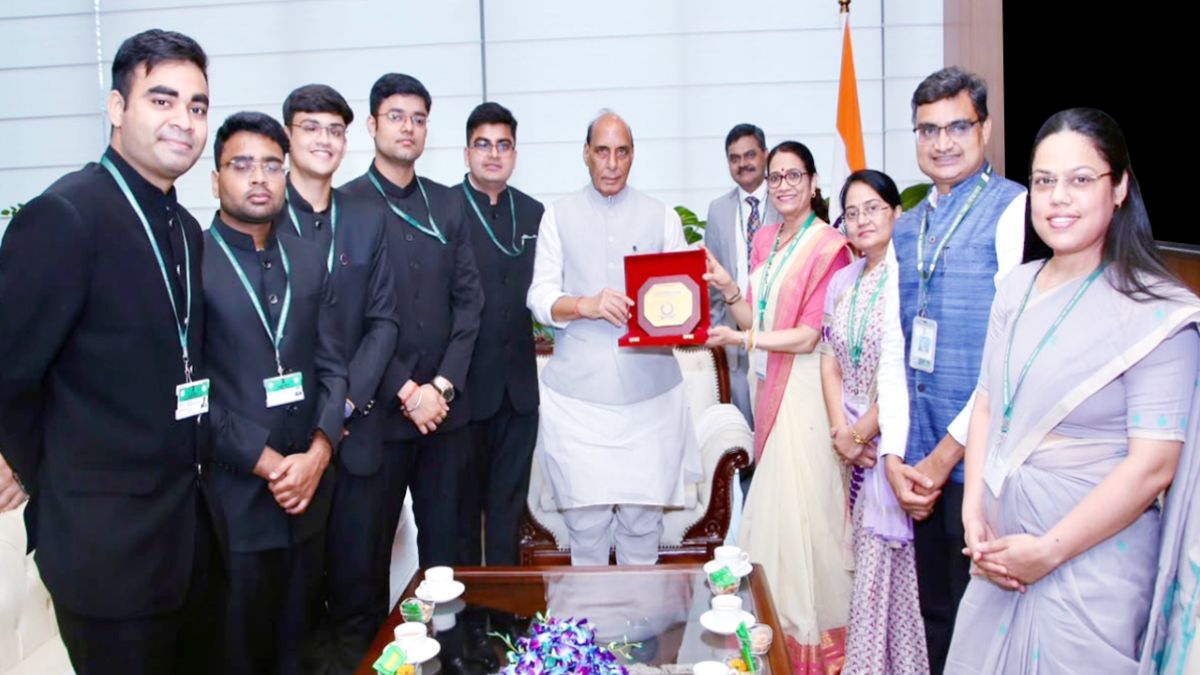 Rajnath Singh interacts with Defence Estates Service officer trainees in New Delhi, urges them to serve with ‘spirit of service’