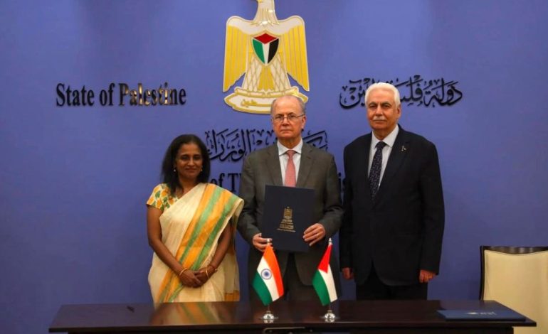 India reiterates support for Palestinian state, starts building hospital in West Bank, moots one in Gaza; Palestine supports New Delhi’s UNSC bid