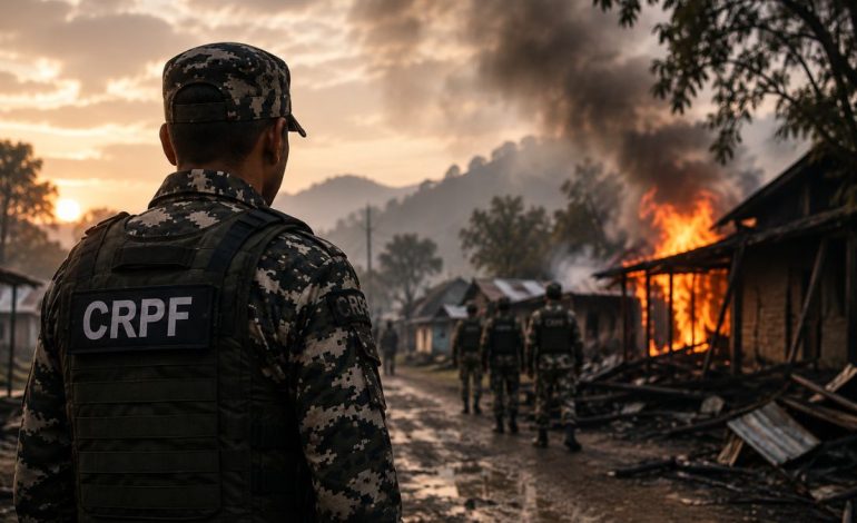 Fresh violence in Manipur’s Senapati leaves houses burnt, CRPF constable injured