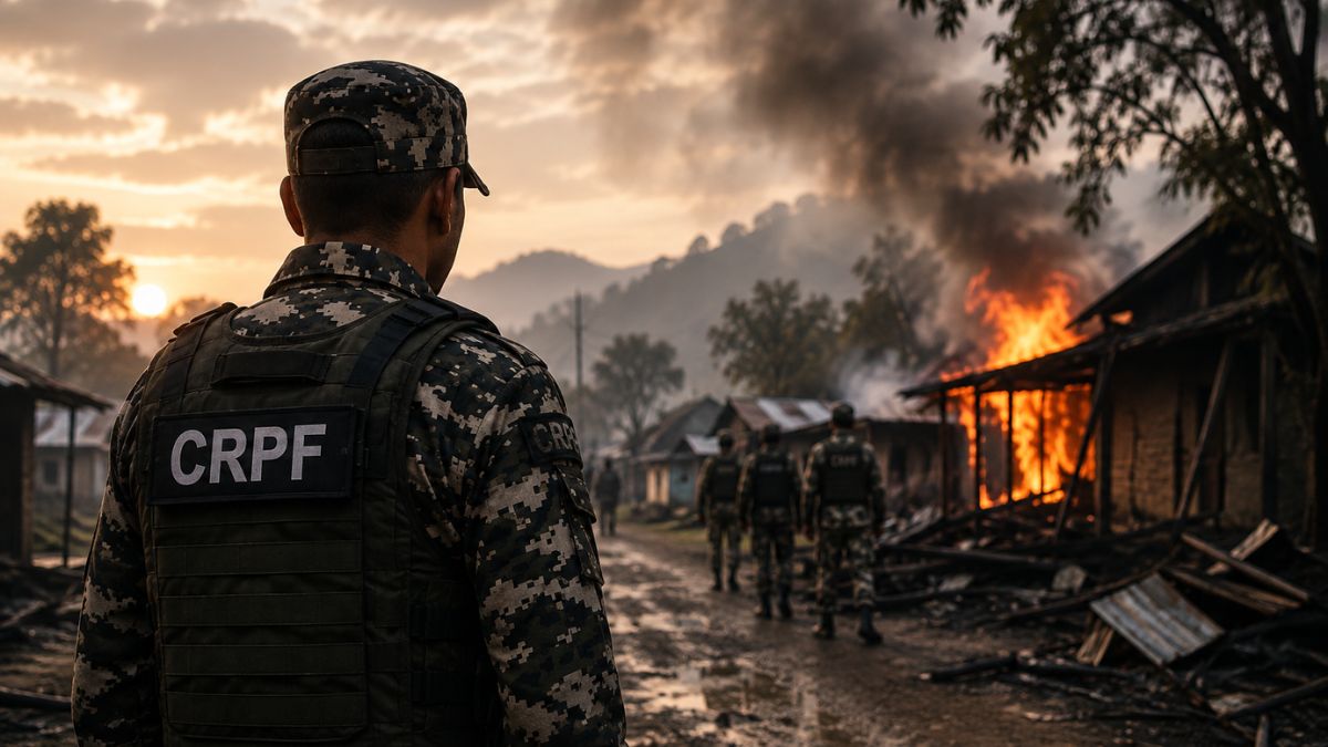 Fresh violence in Manipur’s Senapati leaves houses burnt, CRPF constable injured