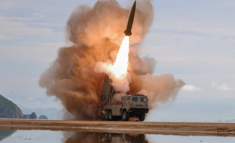 North Korea fires suspected ballistic missile into eastern sea as tensions rise over nuclear programme