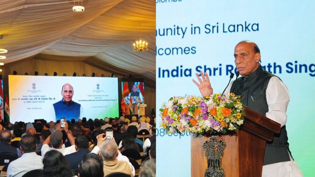 Rajnath Singh Sri Lanka visit, Rajnath Singh Colombo speech, Rajnath Singh Indian community Sri Lanka, India trade deals 38 countries, India free trade agreements, India FTA Modi government, India Sri Lanka relations, Rajnath Singh trade agreement.