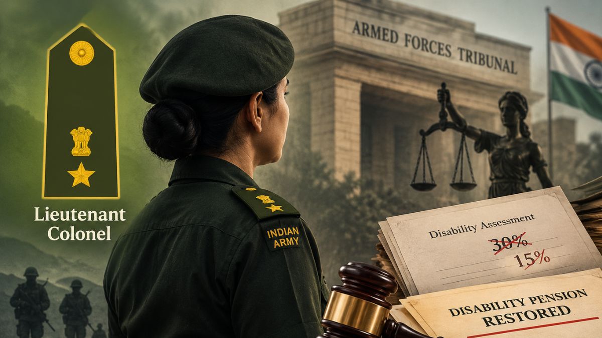 Handwritten reduction from 30% to 15% quashed: AFT restores woman Army officer’s disability pension