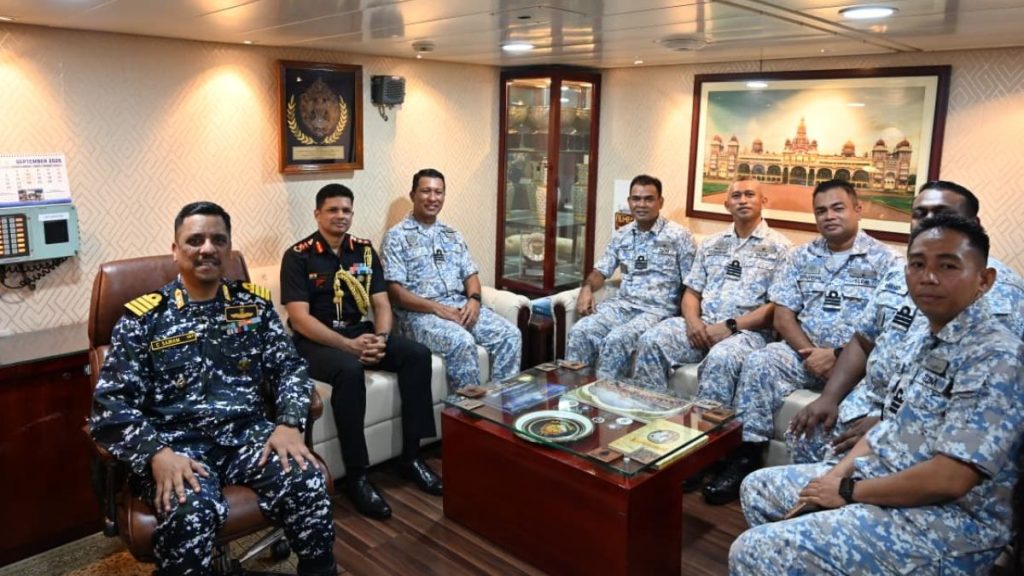INS Mysore Malaysia, Samudra Laksamana, India Malaysia naval exercise, Indian Navy Royal Malaysian Navy, INS Mysore Lumut, India Malaysia naval cooperation, Samudra Laksamana exercise.