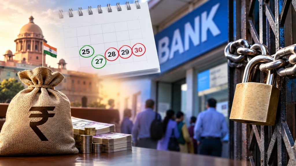bank strike India 2026, PSU banks open Sunday, central government salary advance, bank strike September 28 to 30, public sector bank closure, salary pension payment India.