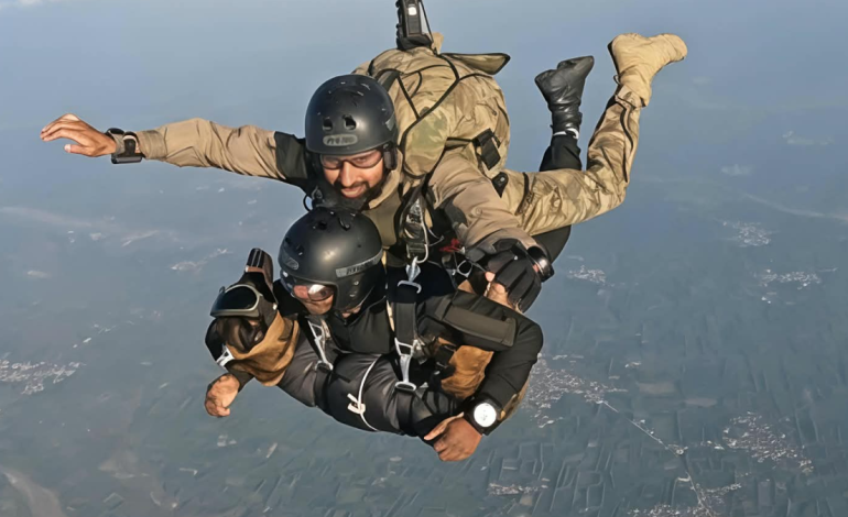Paws in the Sky: Indian Army paratrooper jumps from plane with combat dog in rare tandem parachute exercise